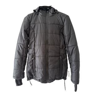 Topshop Women’s Black Sno Ski Jacket Coat Removable Faux Fur Hood Size 4 NWOT